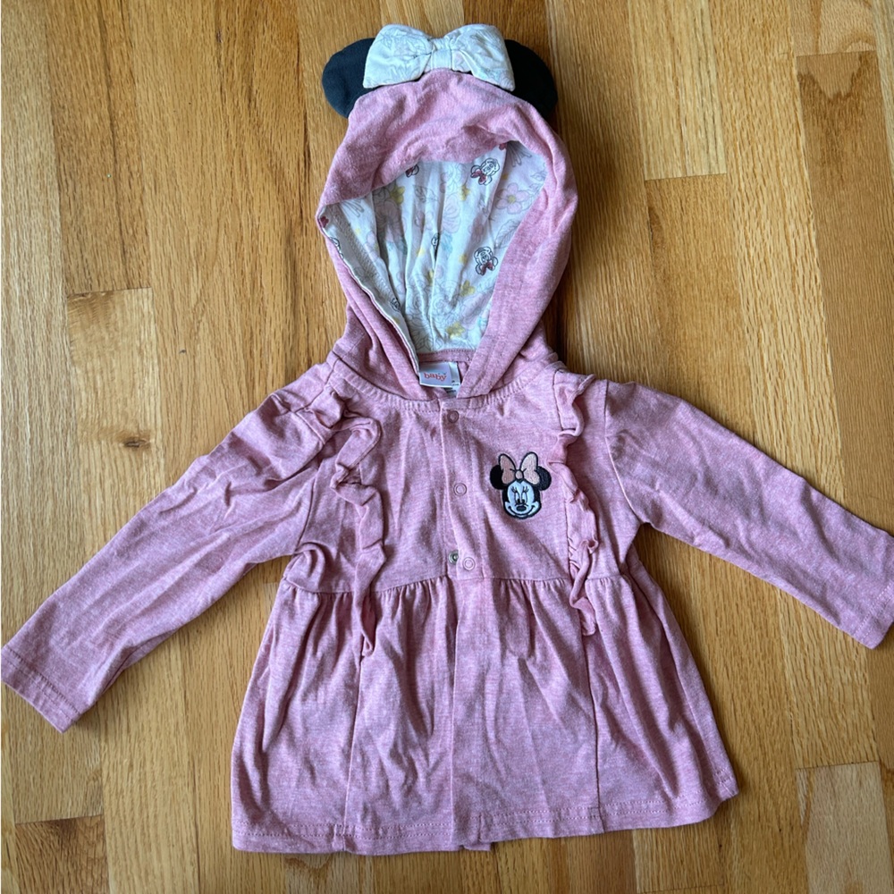 Never worn! Rose Minnie cotton jacket size 24 months